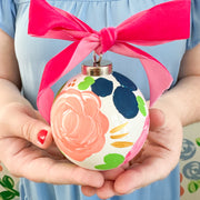 Hand Painted Signature Floral Porcelain Ornament