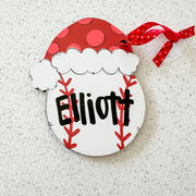 Merry Baseball Personalized Ornament