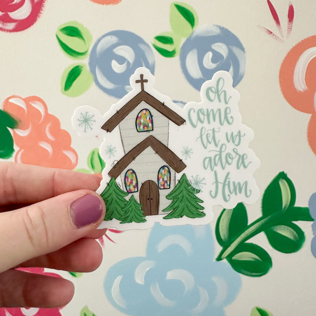 Christmas Chapel Sticker