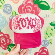 XOXO Leopard Hand Painted Trucker Hat