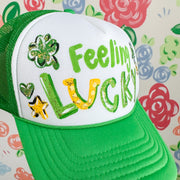 Feeling Lucky Hand Painted Trucker Hat