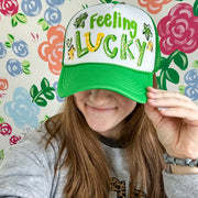 Feeling Lucky Hand Painted Trucker Hat