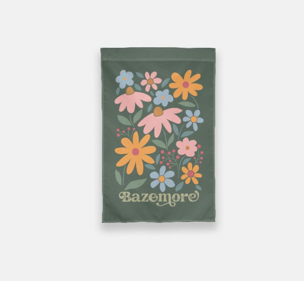 Botanical Floral Personalized Garden Flag