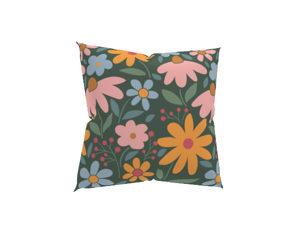 Botanical Floral Throw Pillow