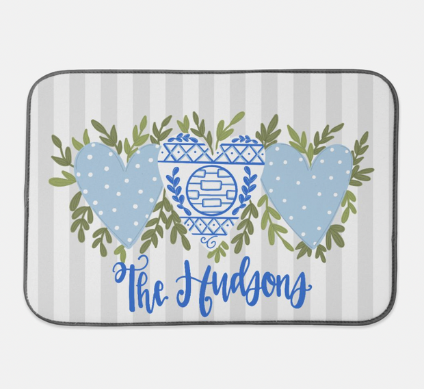 Chinoiserie Heart Trio Dish Mat