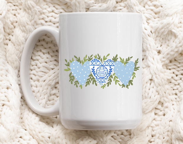 Chinoiserie Heart Trio Mug