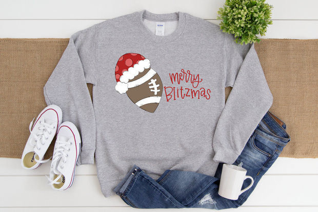 Merry Blitzmas Football Tee