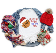 Christmas Basketball Personalized Tee