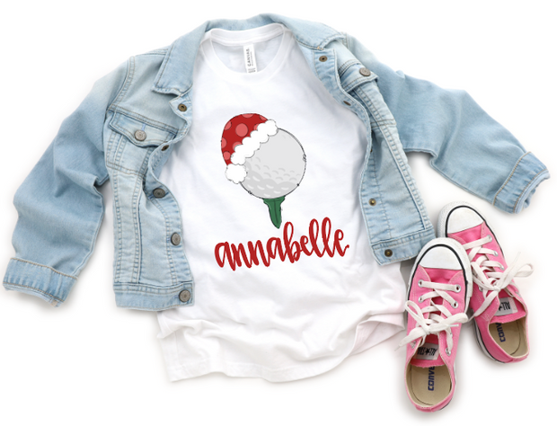 Christmas Golf Personalized Youth Tee