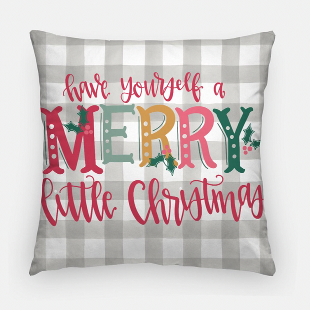 Merry Little Christmas Throw Pillow