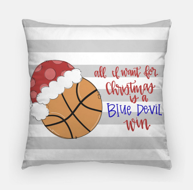 Christmas Basketball Personalized Throw Pillow