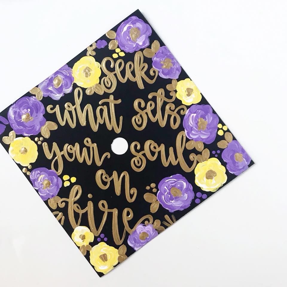 CUSTOM Hand-Painted Graduation Cap Topper – daisyprintcompany