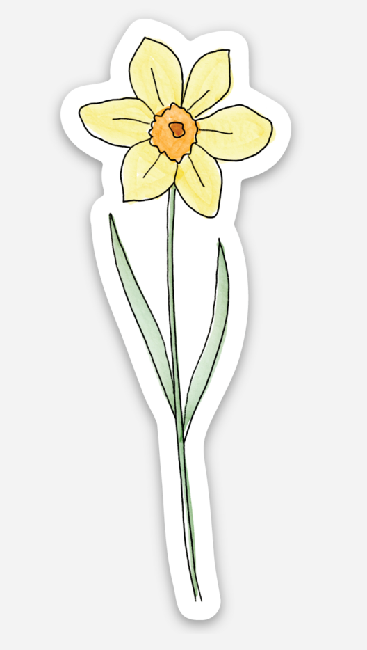 November Birth Flower Sticker: Chrysanthemum